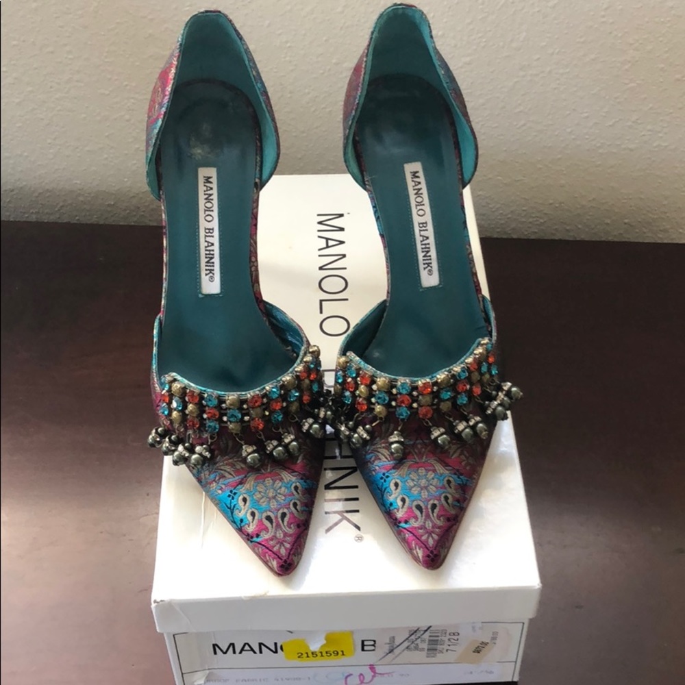 Manolo Blahnik brocade heels